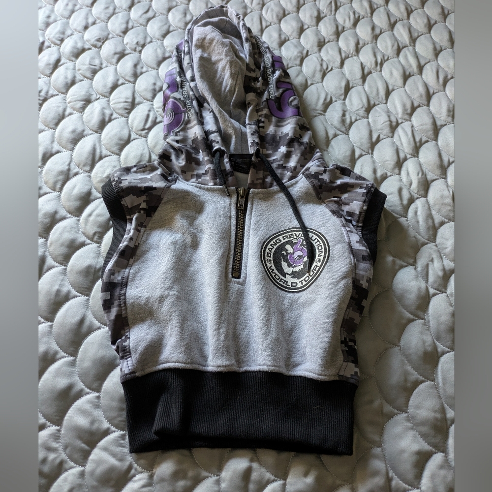 Bang Energy Cropped Hoodie XS Purple